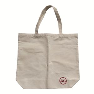 AG Adriano Goldschmied Jeans Logo NEW Canvas Tote Bag Beige Natural